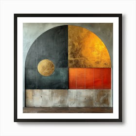 'Architectural Dawn', a masterful blend of geometry and gradient that portrays the break of day as a structured phenomenon. This artwork captures the warmth of the sunrise through a bold partition of form and color, set against a backdrop of textured tranquility.  Abstract Sunrise, Geometric Art, Textured Warmth.  #ArchitecturalDawn, #AbstractGeometry, #SunriseArt.  'Architectural Dawn' is an invitation to infuse your environment with the structured beauty of daybreak. Ideal for modern and minimalist spaces, this piece offers a sophisticated accent that is both thought-provoking and soothing, making it a perfect choice for art lovers and design aficionados alike. Art Print