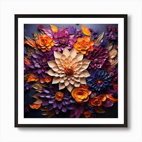 Paper Flowers 14 Art Print