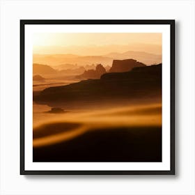 Sunset In The Desert Art Print