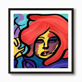 Abstract Of A Woman Art Print