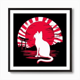 Japanese Cat 2 Art Print