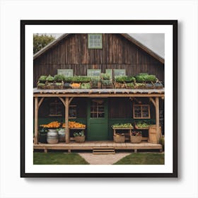 Farm With Vegetables Art Print