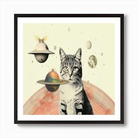 Cat In Space Art Print