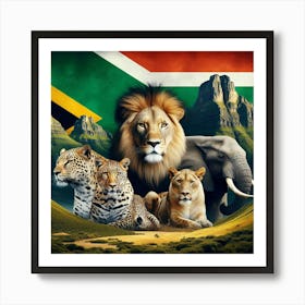 Flag Of Sa Art Print