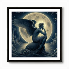 Angel Of The Moon 5 Art Print