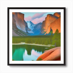 Yosemite Lake Art Print