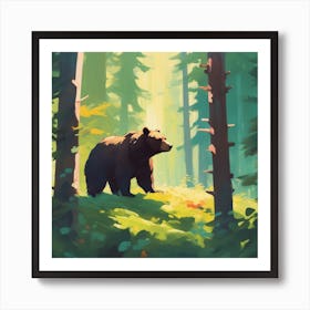 Bear In The Forest 6 Art Print