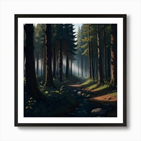 Forest Path Art Print