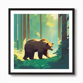 Bear In The Forest 17 Art Print