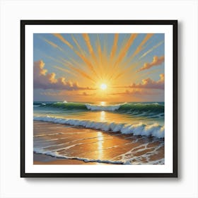 Sun Surf Art Print Affiche