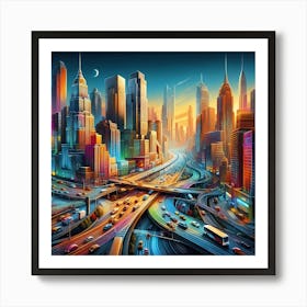 Futuristic Cityscape 17 Art Print