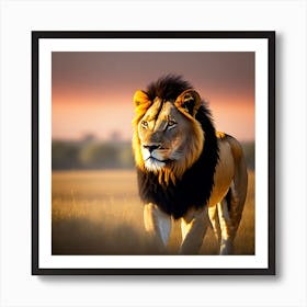 Lion In The Grass 1 Art Print