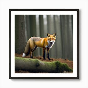 Fox In The Forest 11 Art Print