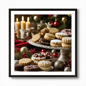 A Kitchen Christmas Decorations Cakes Biscuits Sweets Chocolate Ultra Hd 103068577 Art Print