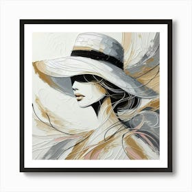 Woman In A Hat 11 Art Print