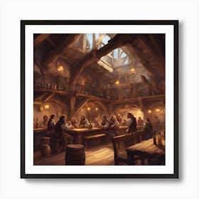 Mystic Tankard Tavern Ales And Ballads In The Fantasy Hearth Art Print