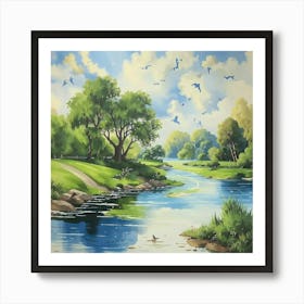 Landscape Painting 6 Art Print