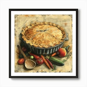 Chicken Pot Pie 1 Art Print