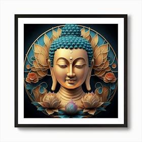 Buddha Face Art Print