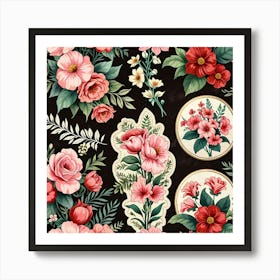 Floral Pattern 13 Art Print