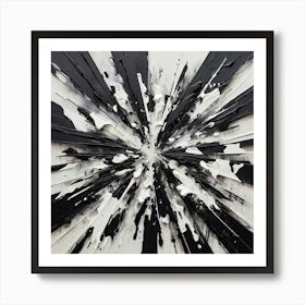 Black and White Abstract Art 140 Art Print