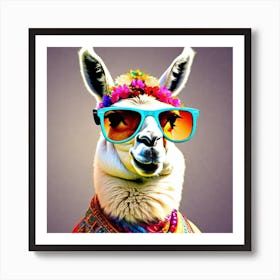 Llama In Sunglasses 1 Art Print