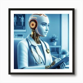 Robot Doctor 2 Art Print