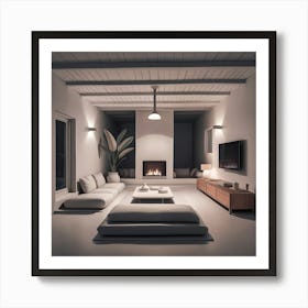 Modern Living Room Art Print