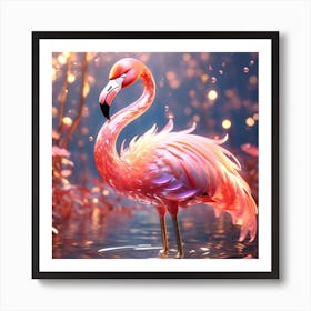 Flamingo of glass 1 Art Print