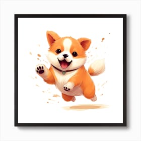 Corgi Puppy 2 Art Print