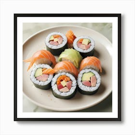 Sushi On A Plate Art Print