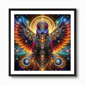 Psychedelic Owl 1 Art Print