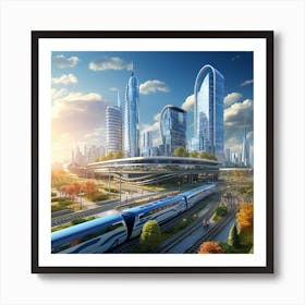 Futuristic Cityscape 6 Art Print