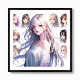 Anime Girl (47) Art Print