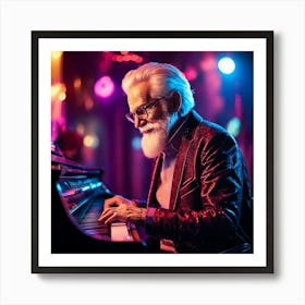 Firefly Soulful Elderly Pianist In A Neon Lit Nightclub 89606 (2) Poster