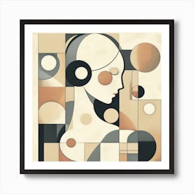 Abstract Girl Painting 2 Art Print