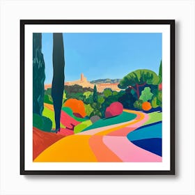 Abstract Park Collection Montjuc Park Barcelona 4 Art Print
