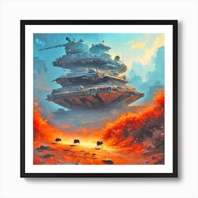 Space Battles Art Print