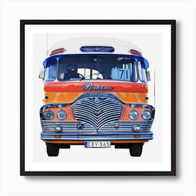 Bedford Bus Malta Yellow Traffic Art Print