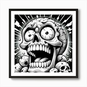 Skull With Skulls Art Print