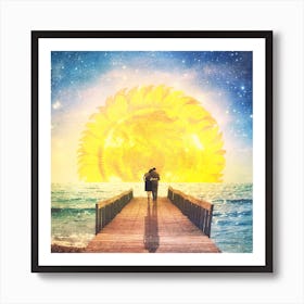 A Beautiful Floral Sunrise Art Print