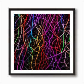 Colorful Wires 29 Art Print