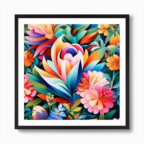 Floral Wallpaper 6 Art Print