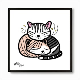 Cute Cats Art Print
