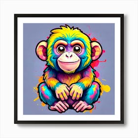 Monkey Painting Art Print