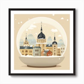 Tallinn Estonia Snowglobe Art Print