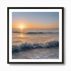 Sunrise At The Beach-natural landscape art Art Print