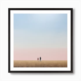 Two People In A Field Art Print