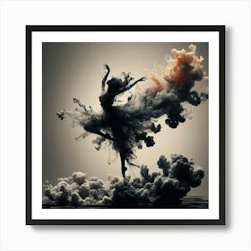 Dancer In Smoke 2 Art Print