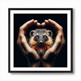 Heart Of A Raccoon Art Print